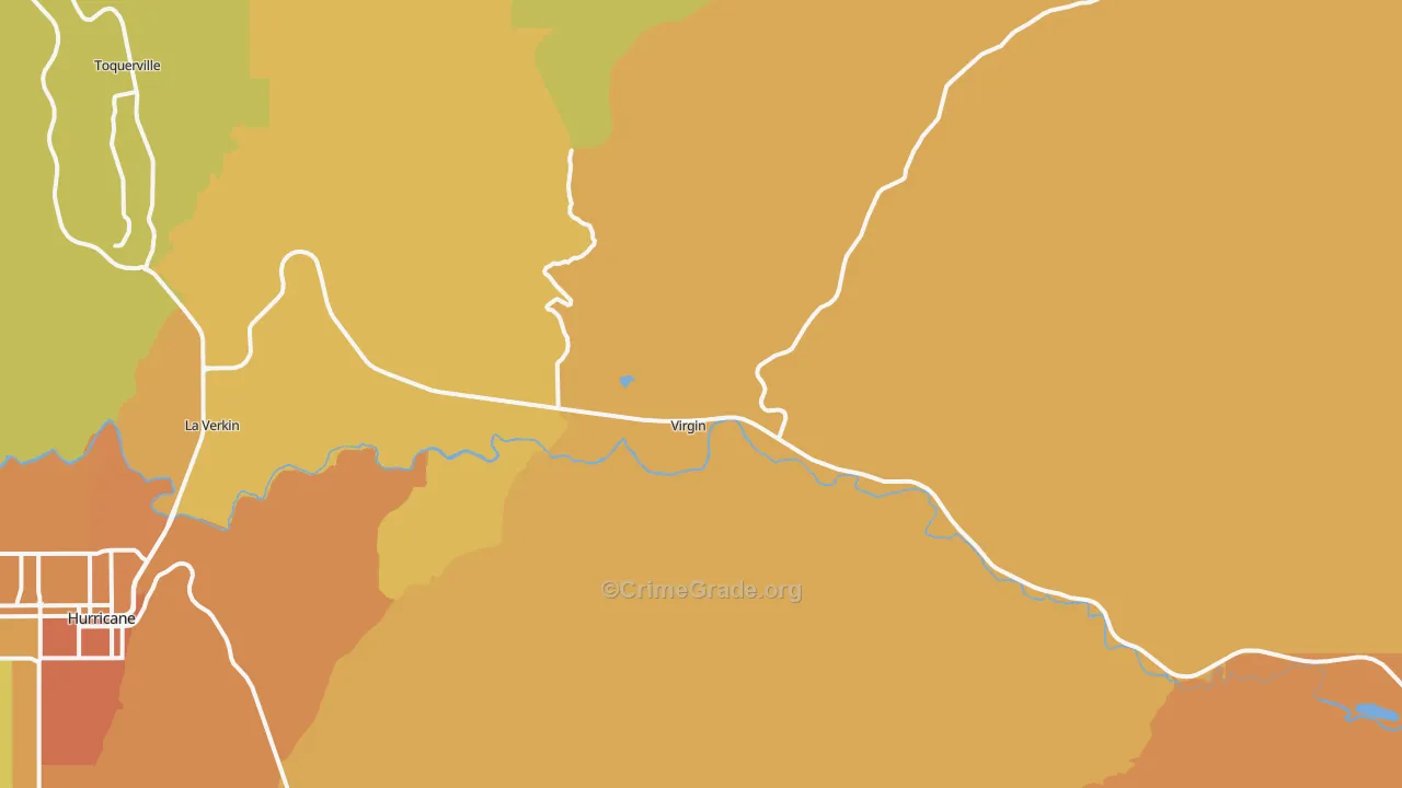 Virgin, UT Map of Vehicle Theft Rates