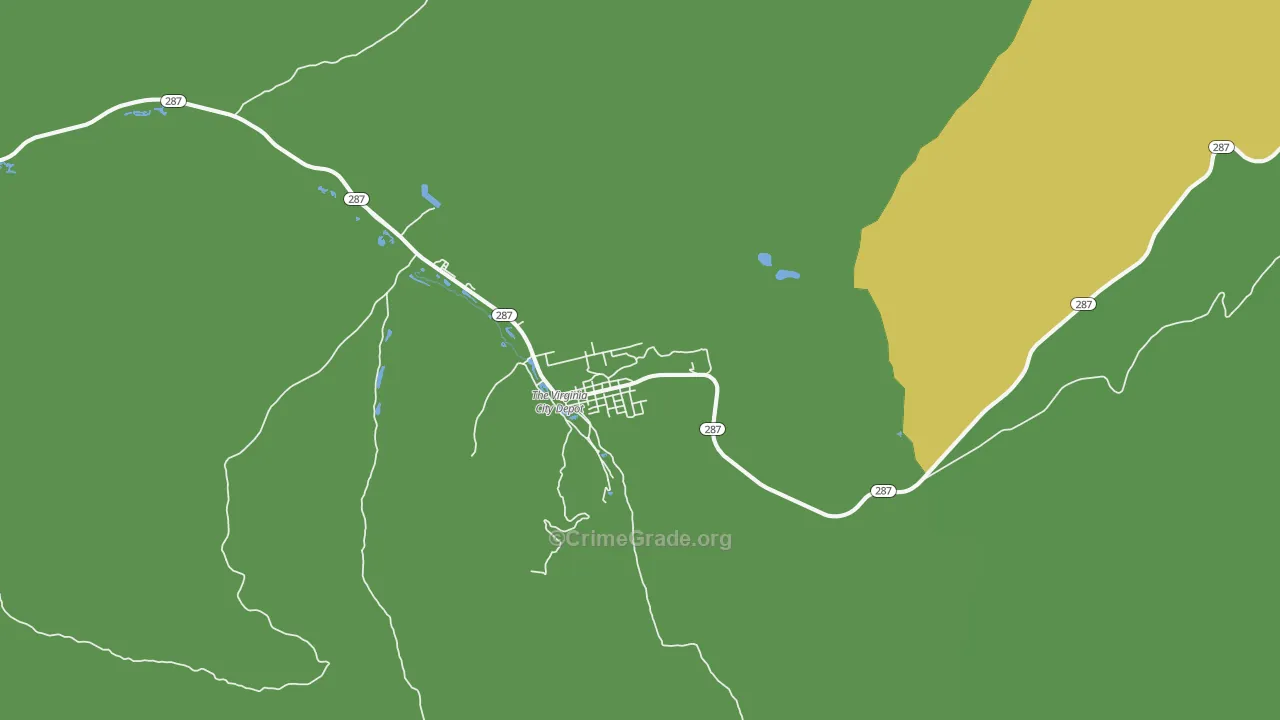 Virginia City, MT Map of Vehicle Theft Rates