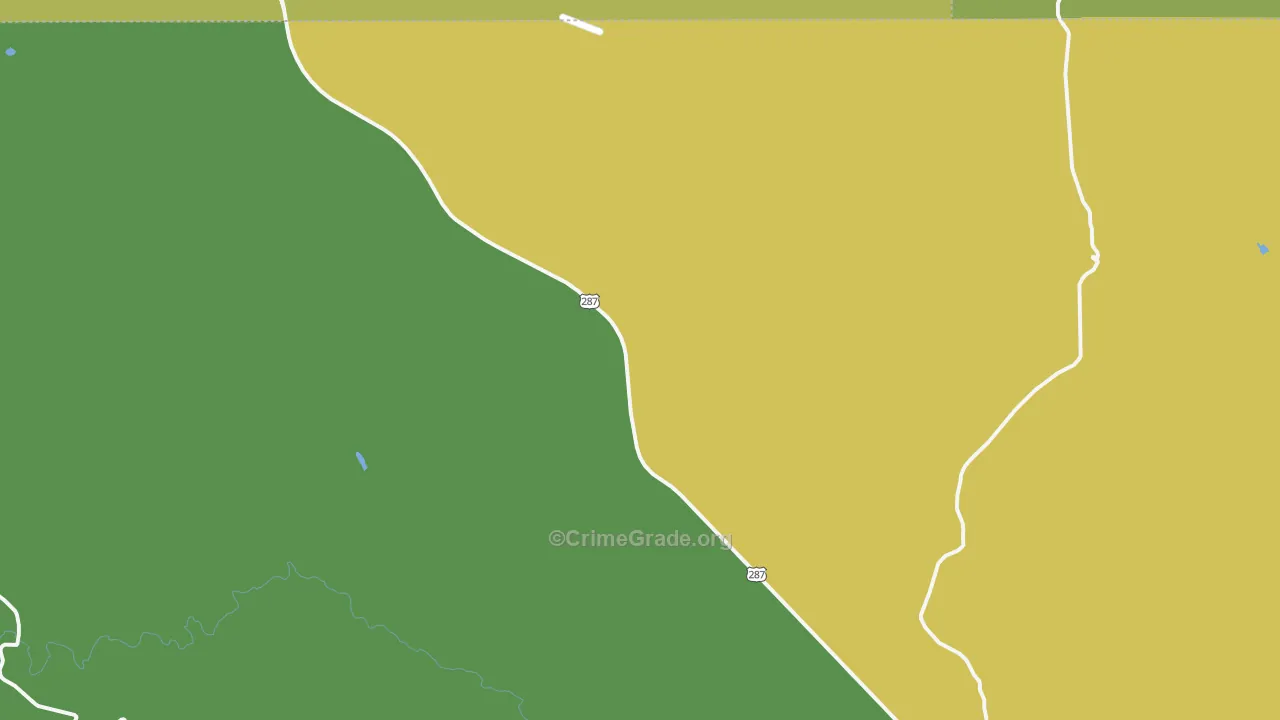 Virginia Dale, CO Map of Vehicle Theft Rates