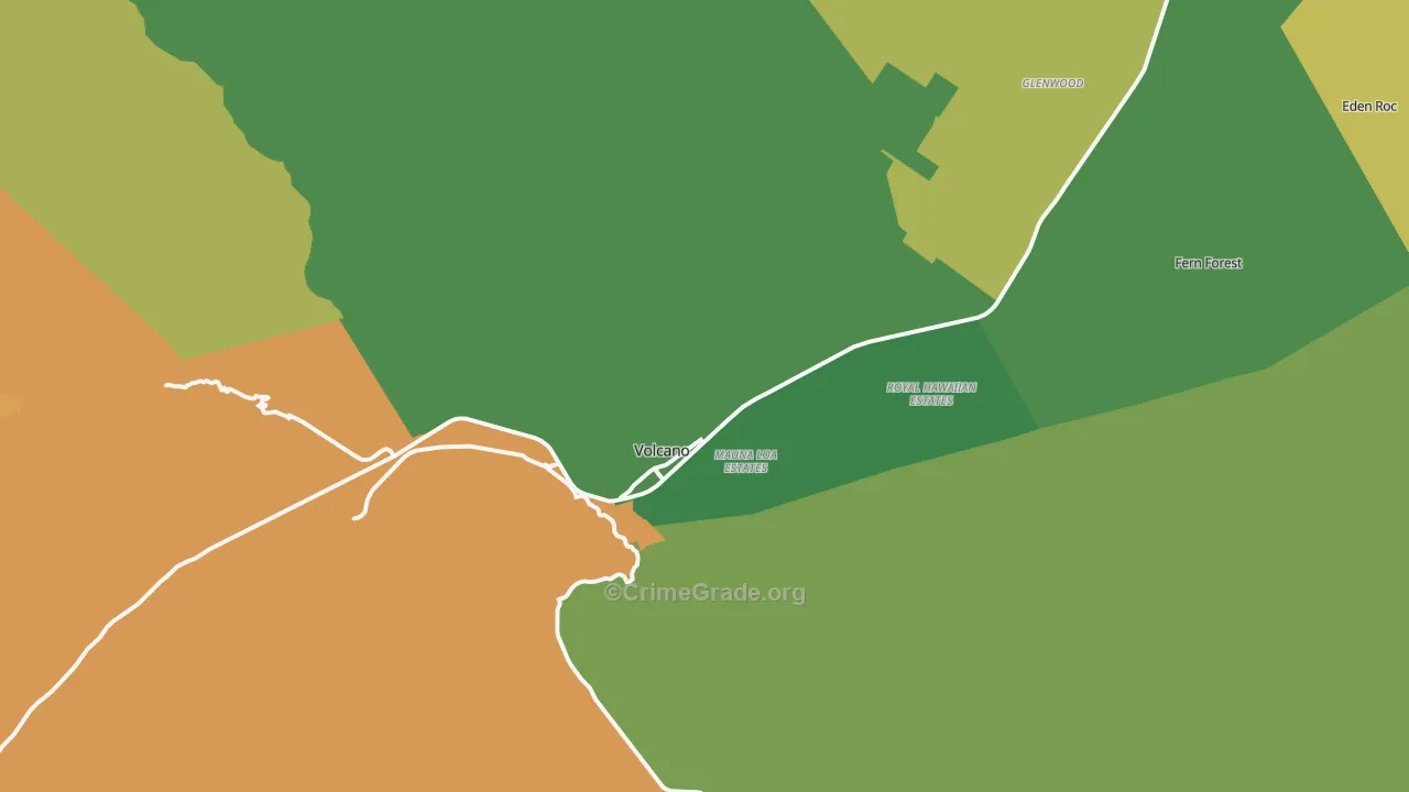 Volcano, HI Map of Vehicle Theft Rates
