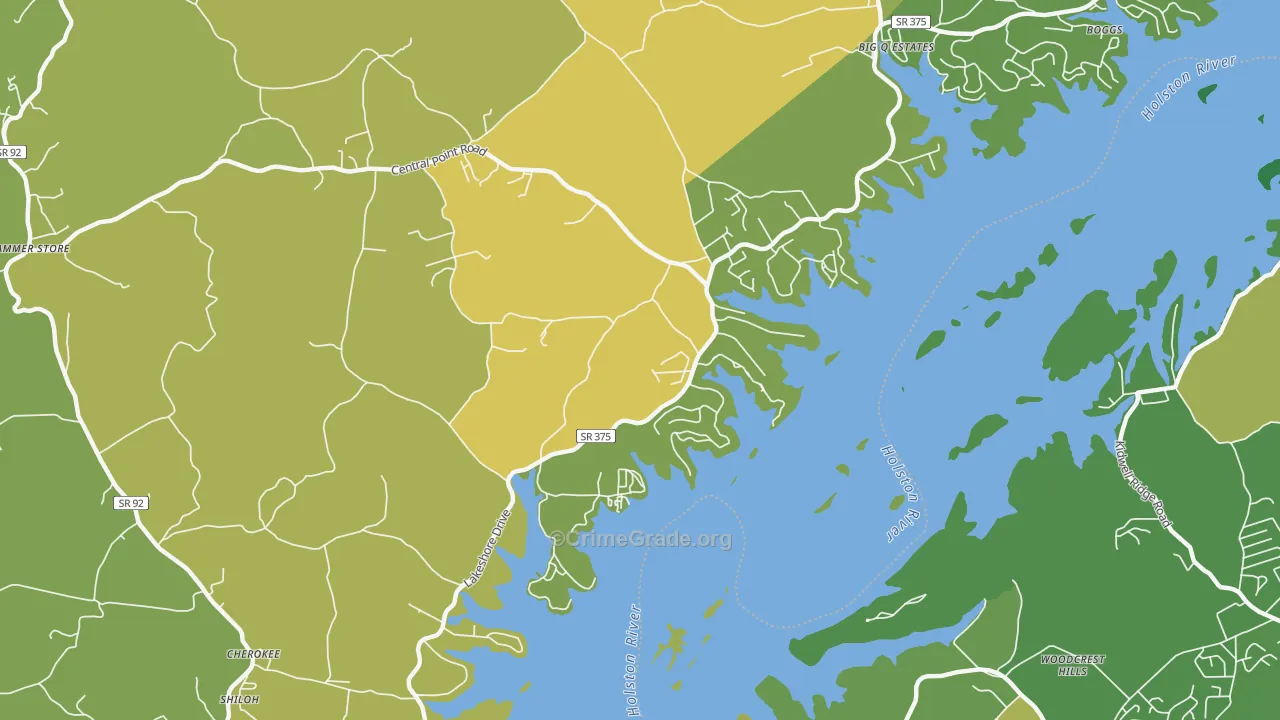 Wa-Ni Village, TN Map of Vehicle Theft Rates