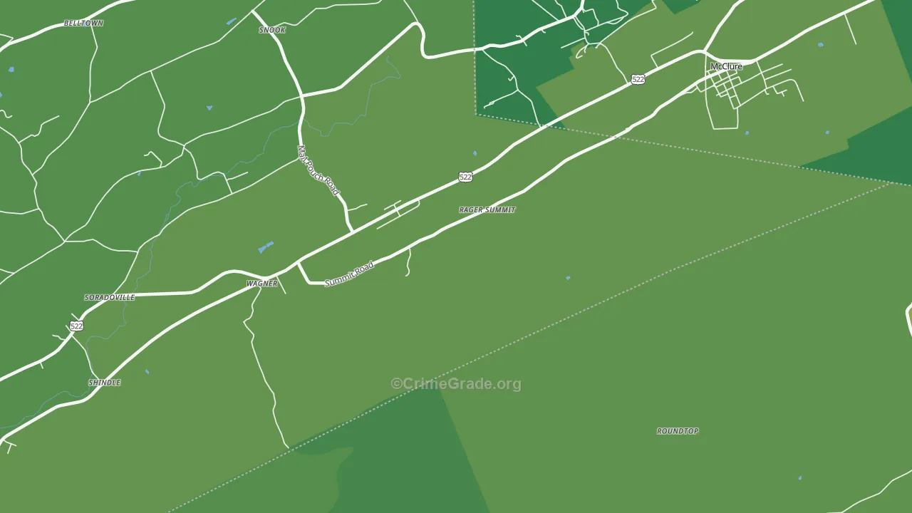Wagner, PA Map of Vehicle Theft Rates