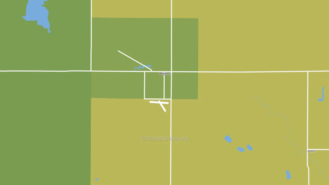 Wagner, SD Map of Vehicle Theft Rates