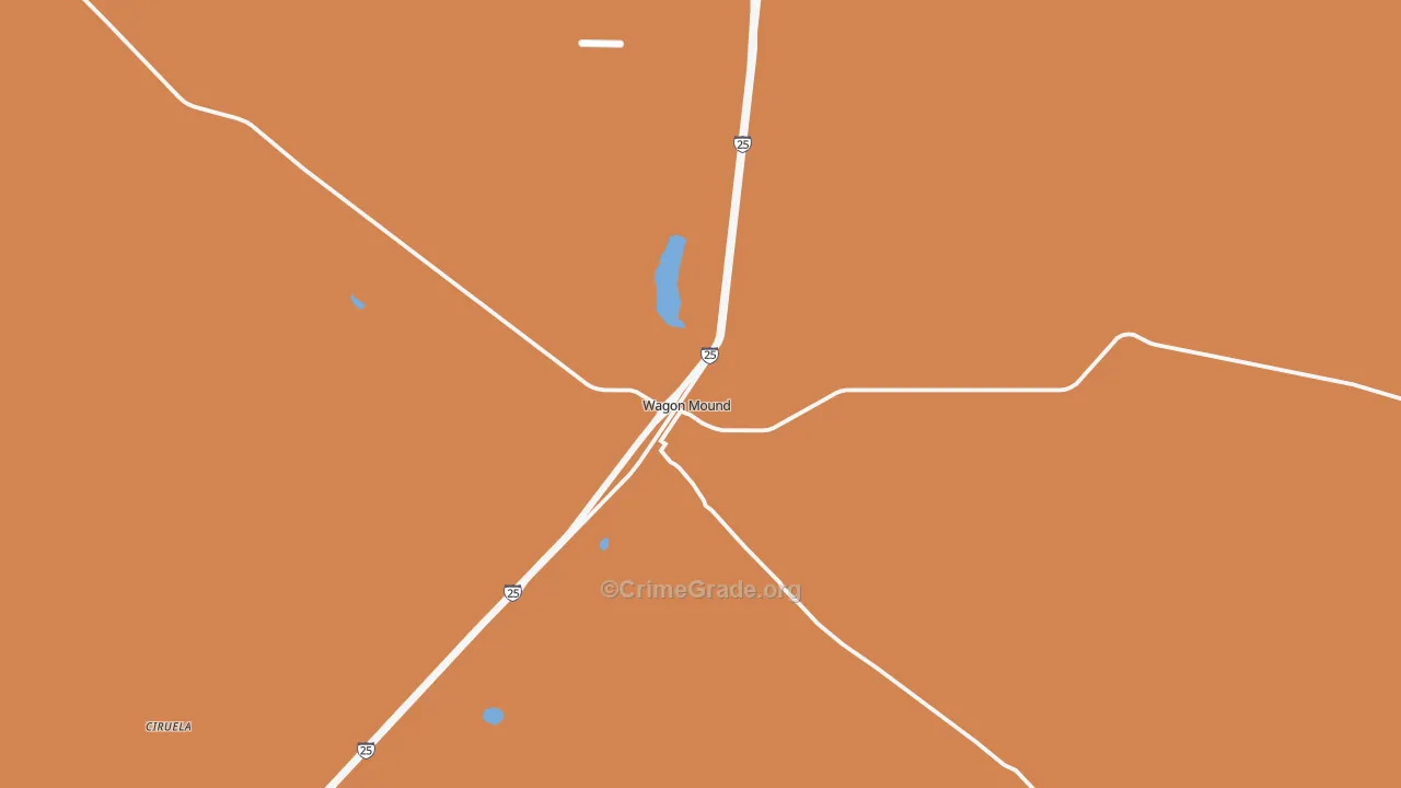 Wagon Mound, NM Map of Vehicle Theft Rates