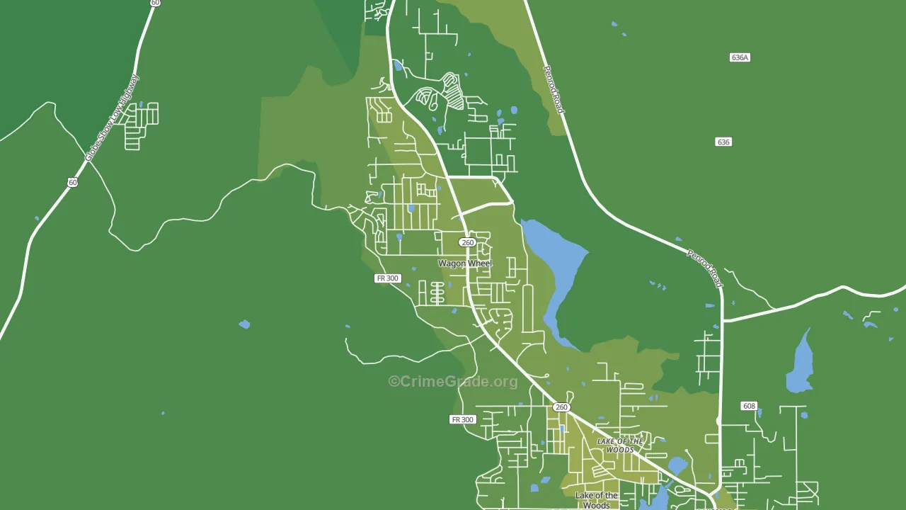 Wagon Wheel, AZ Map of Vehicle Theft Rates