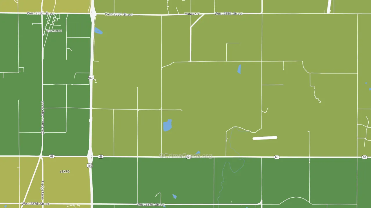 Wagstaff, KS Map of Vehicle Theft Rates