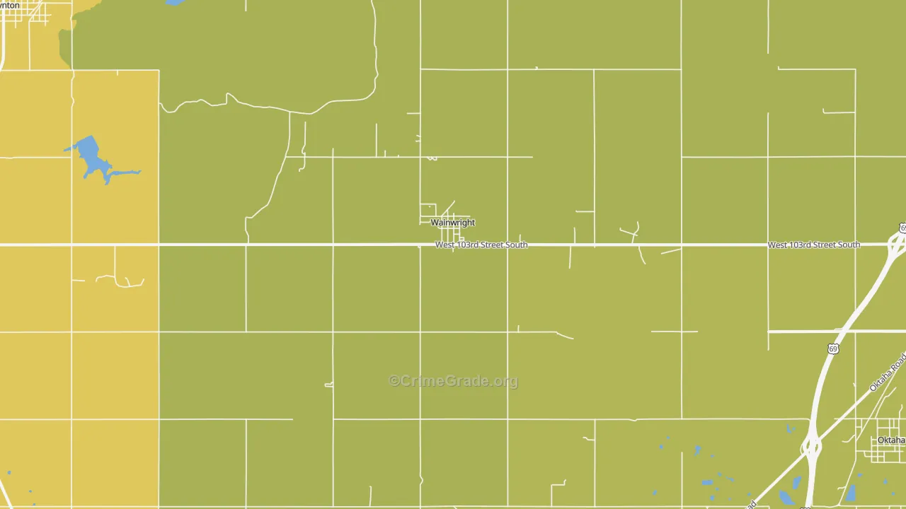 Wainwright, OK Map of Vehicle Theft Rates