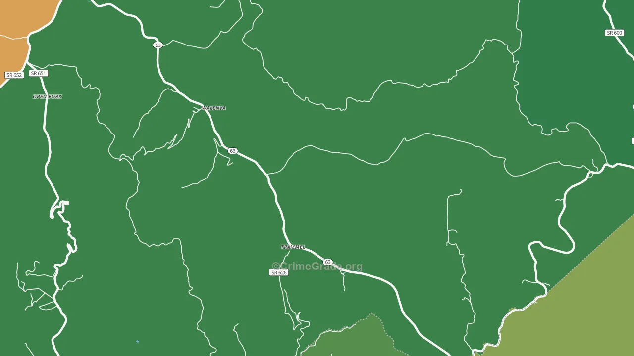 Wakenva, VA Map of Vehicle Theft Rates