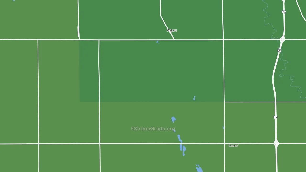 Walcott, ND Map of Vehicle Theft Rates