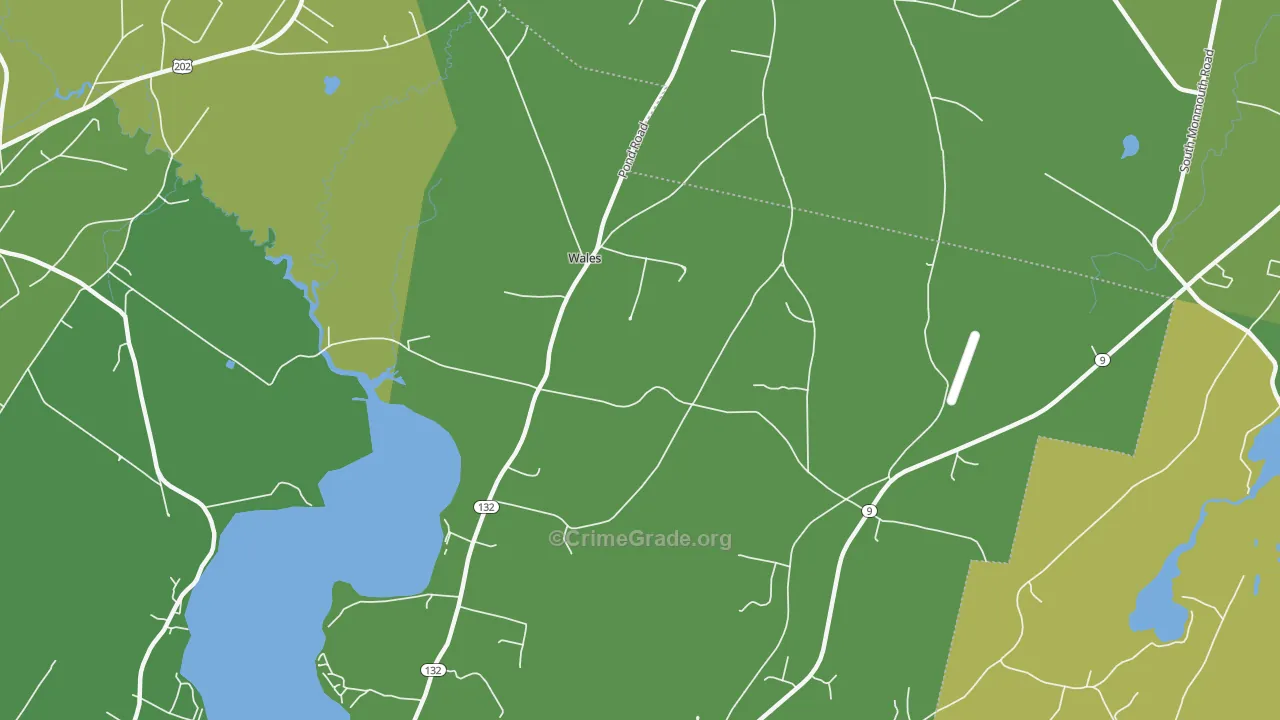 Wales Corner, ME Map of Vehicle Theft Rates