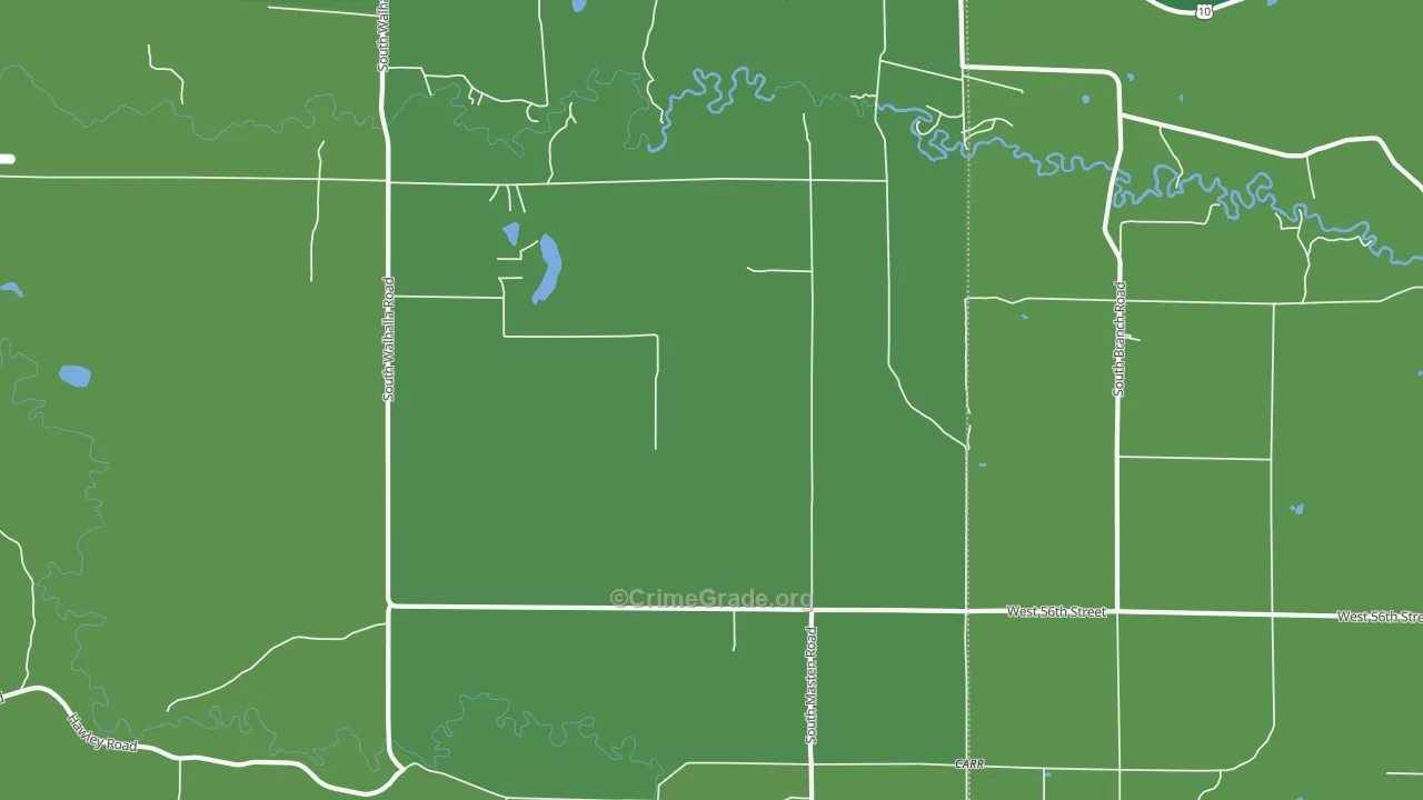 Walhalla, MI Map of Vehicle Theft Rates