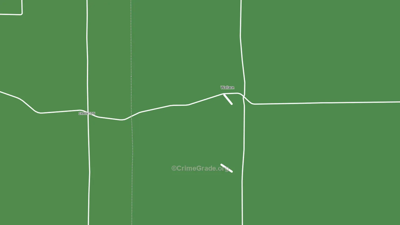 Wallace, NE Map of Vehicle Theft Rates