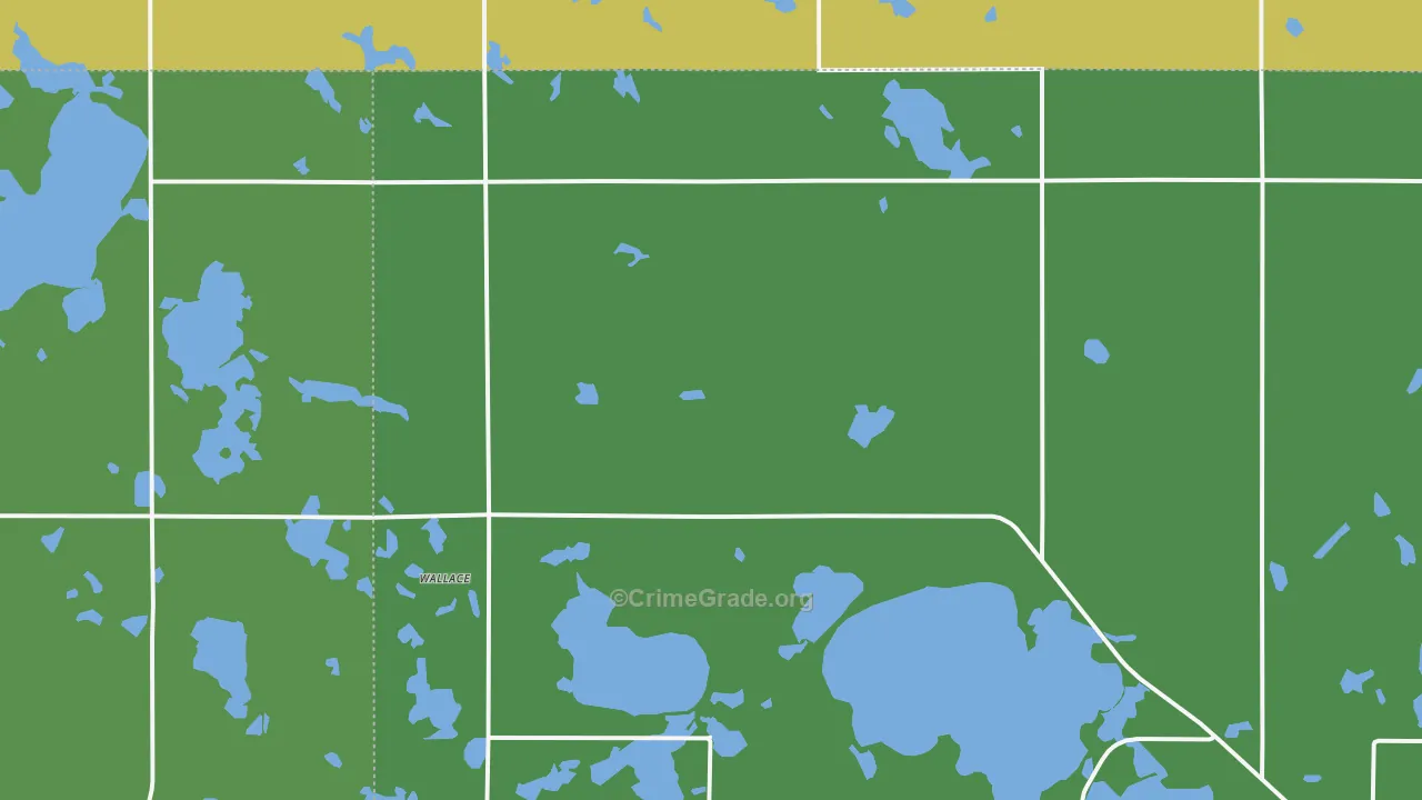Wallace, SD Map of Vehicle Theft Rates
