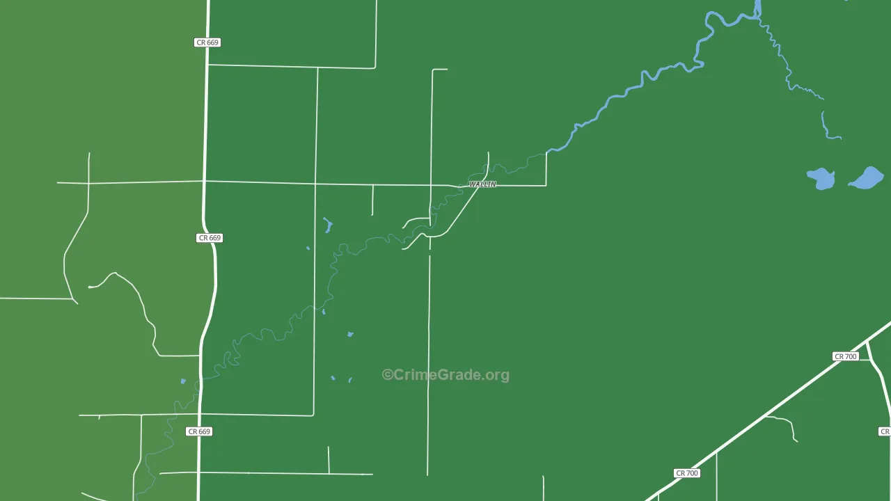 Wallin, MI Map of Vehicle Theft Rates