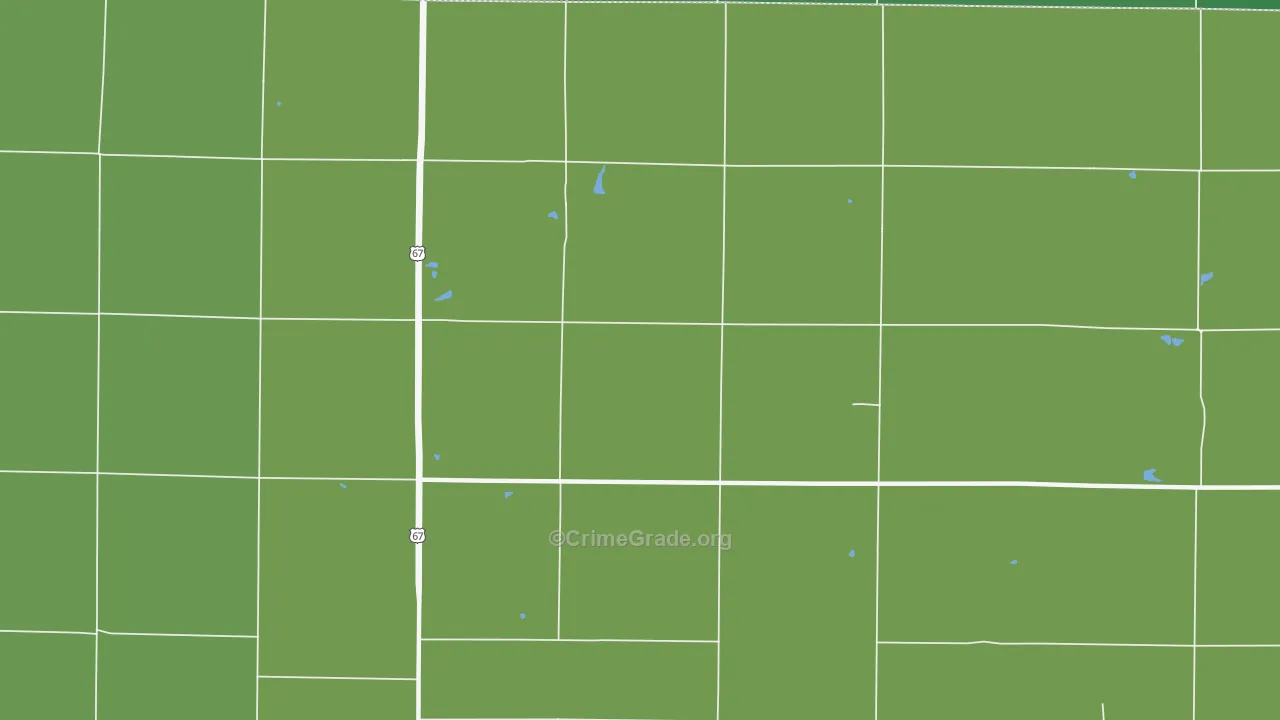 Walnut Grove, IL Map of Vehicle Theft Rates