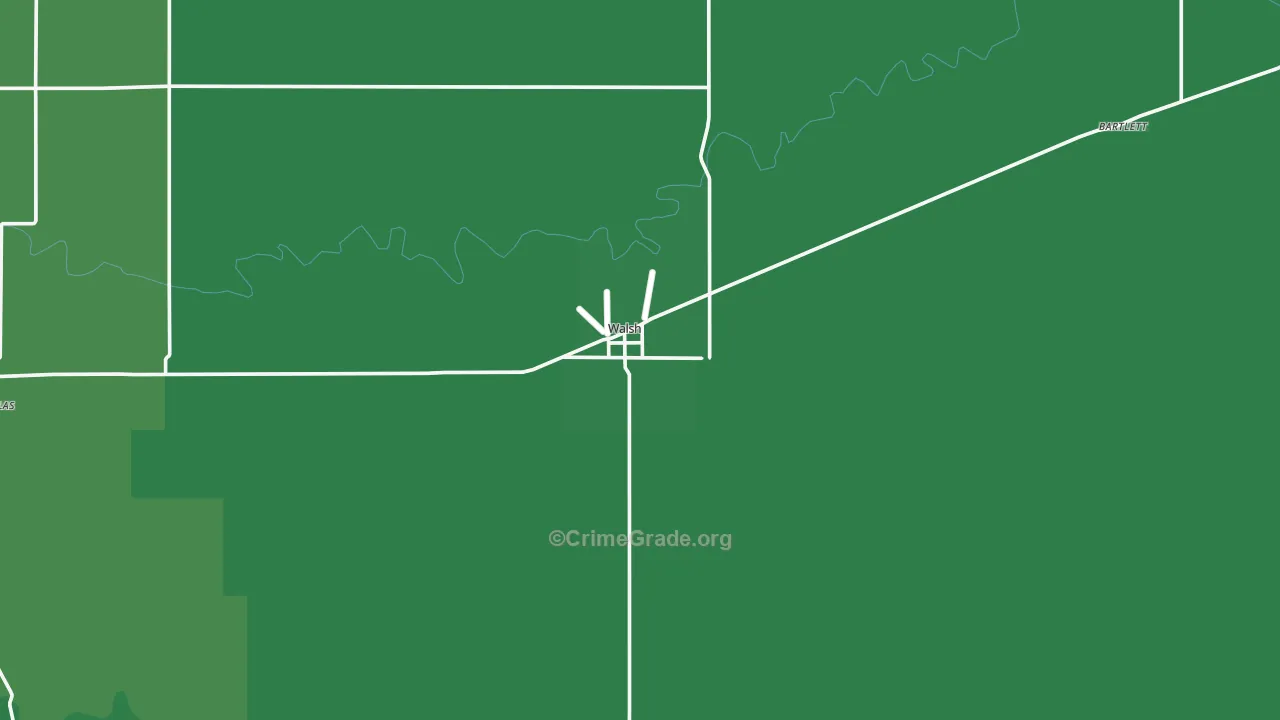 Walsh, CO Map of Vehicle Theft Rates