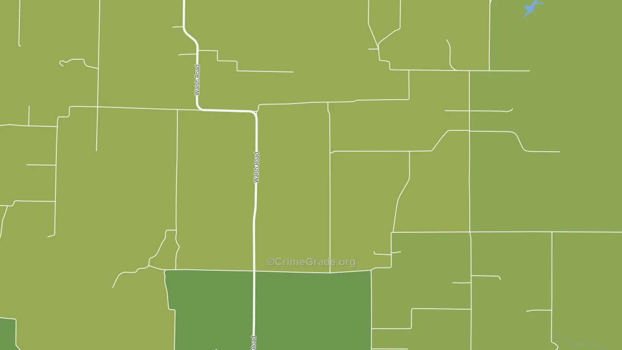 Walsh, IL Map of Vehicle Theft Rates