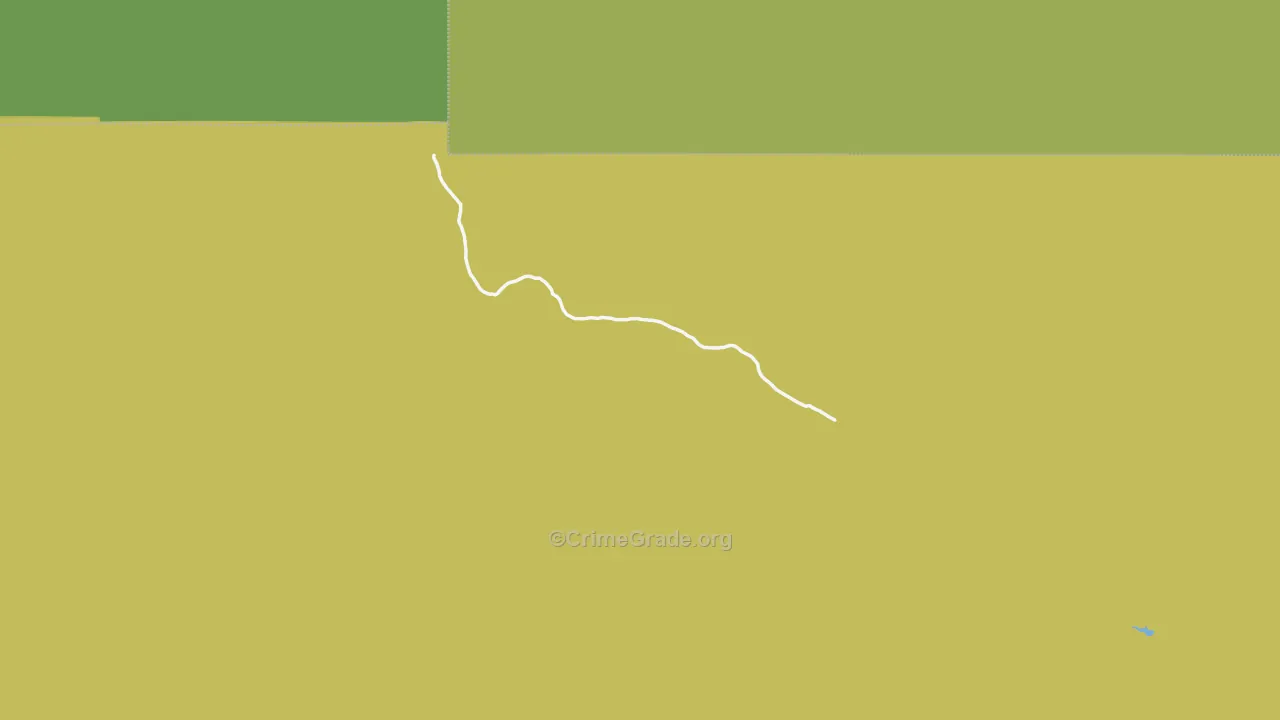 Waltman, WY Map of Vehicle Theft Rates