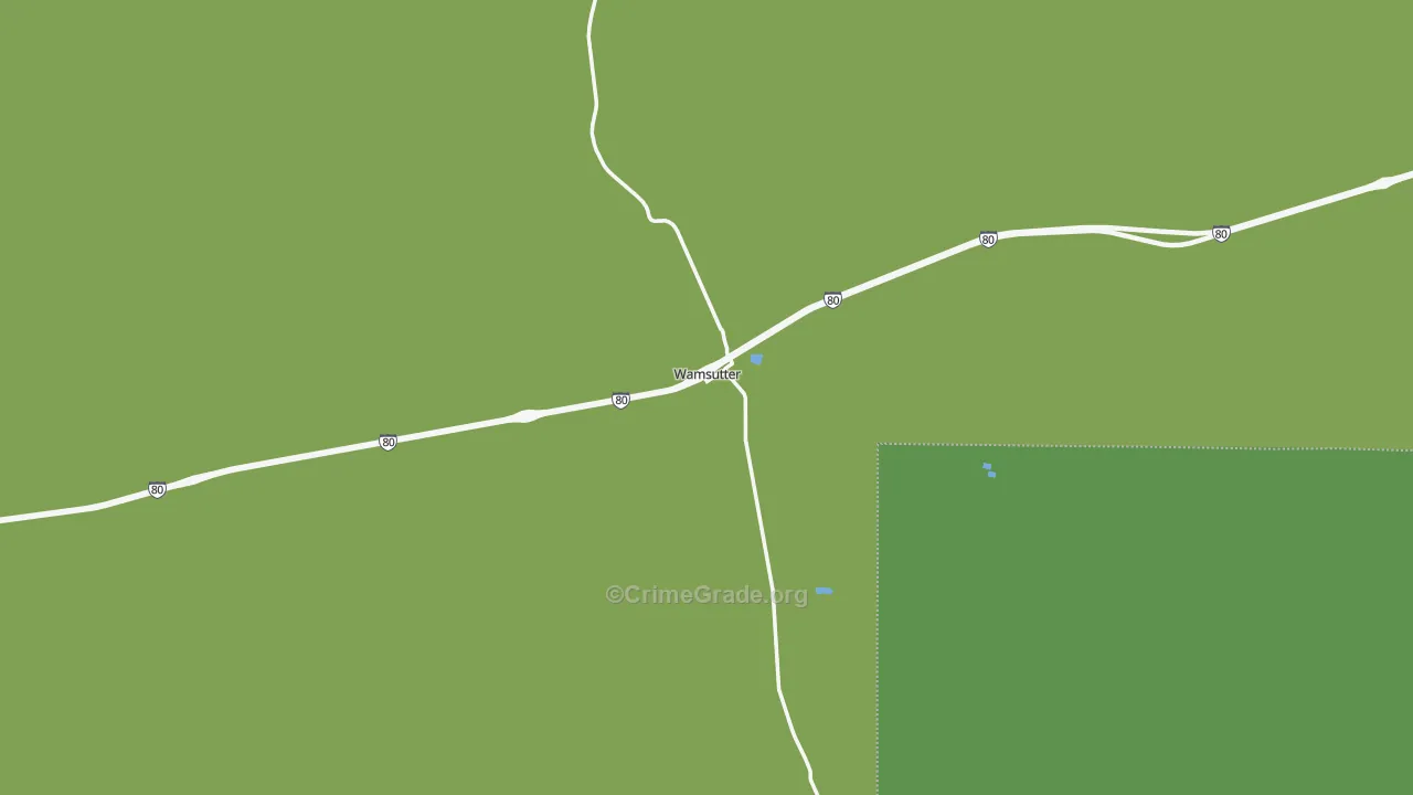 Wamsutter, WY Map of Vehicle Theft Rates
