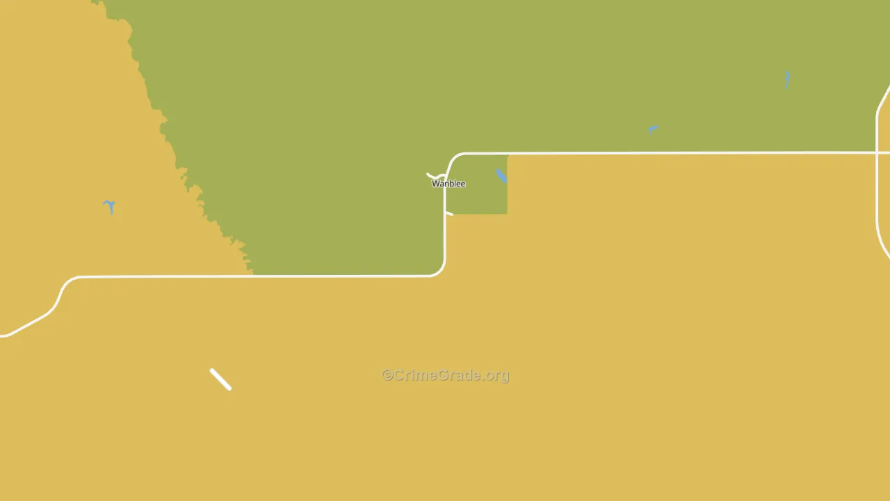 Wanblee, SD Map of Vehicle Theft Rates
