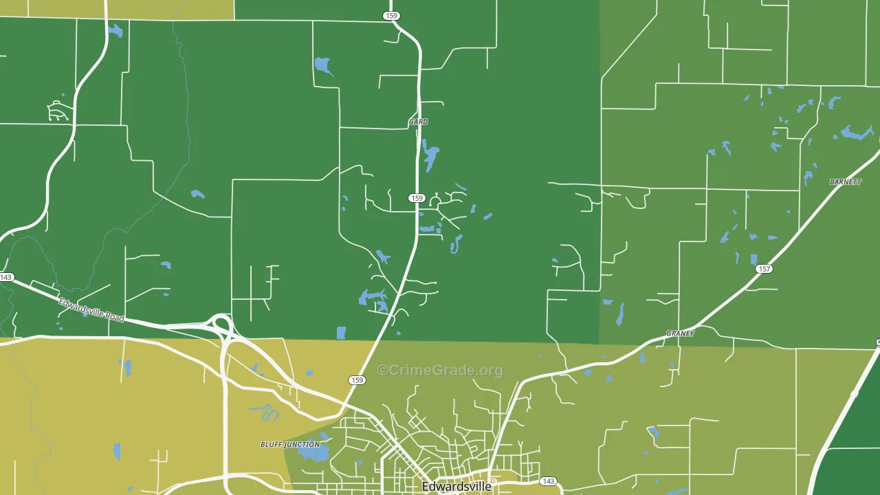 Wanda, IL Map of Vehicle Theft Rates