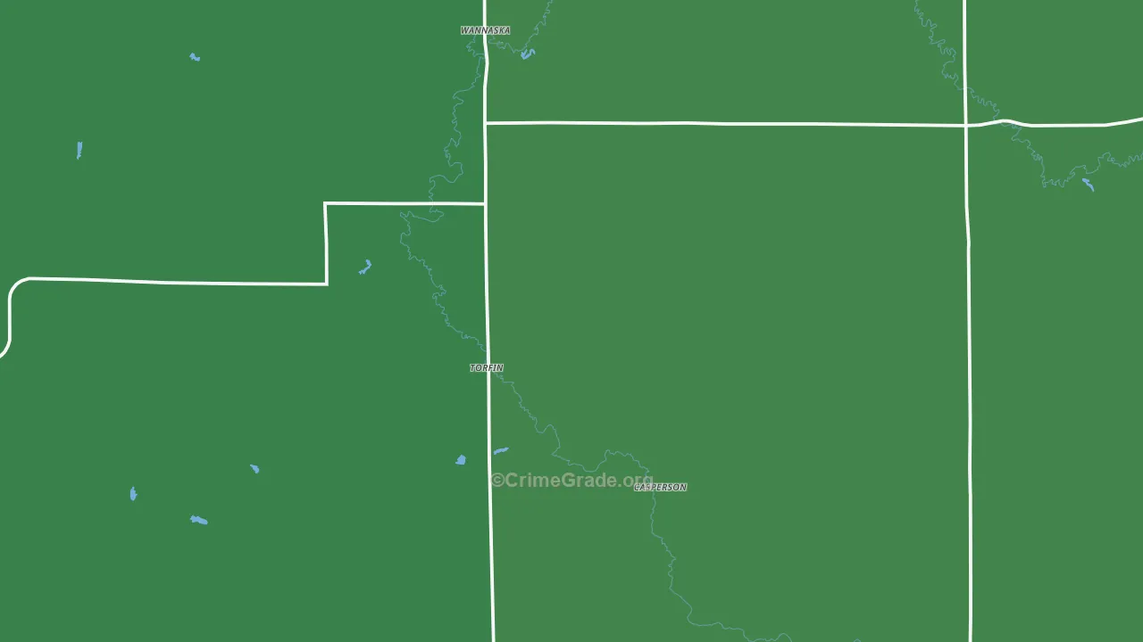 Wannaska, MN Map of Vehicle Theft Rates