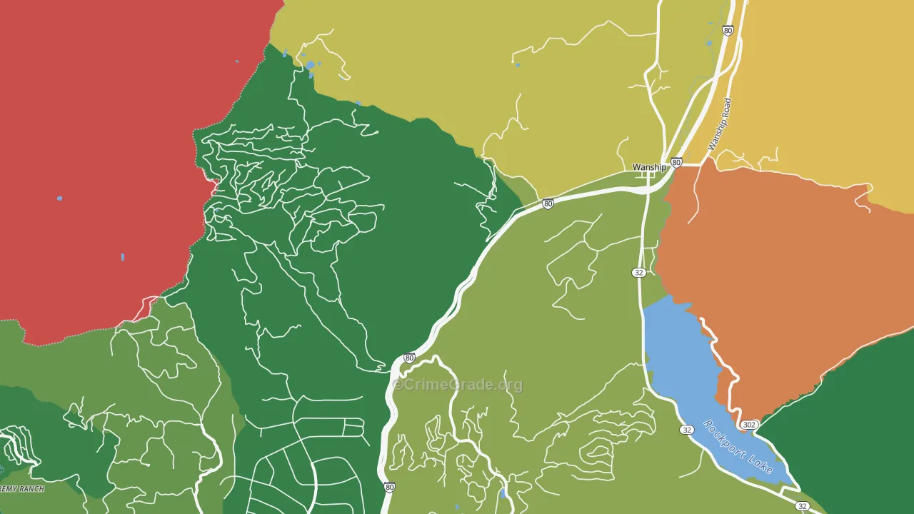 Wanship, UT Map of Vehicle Theft Rates