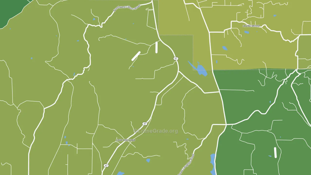 Wapato, OR Map of Vehicle Theft Rates
