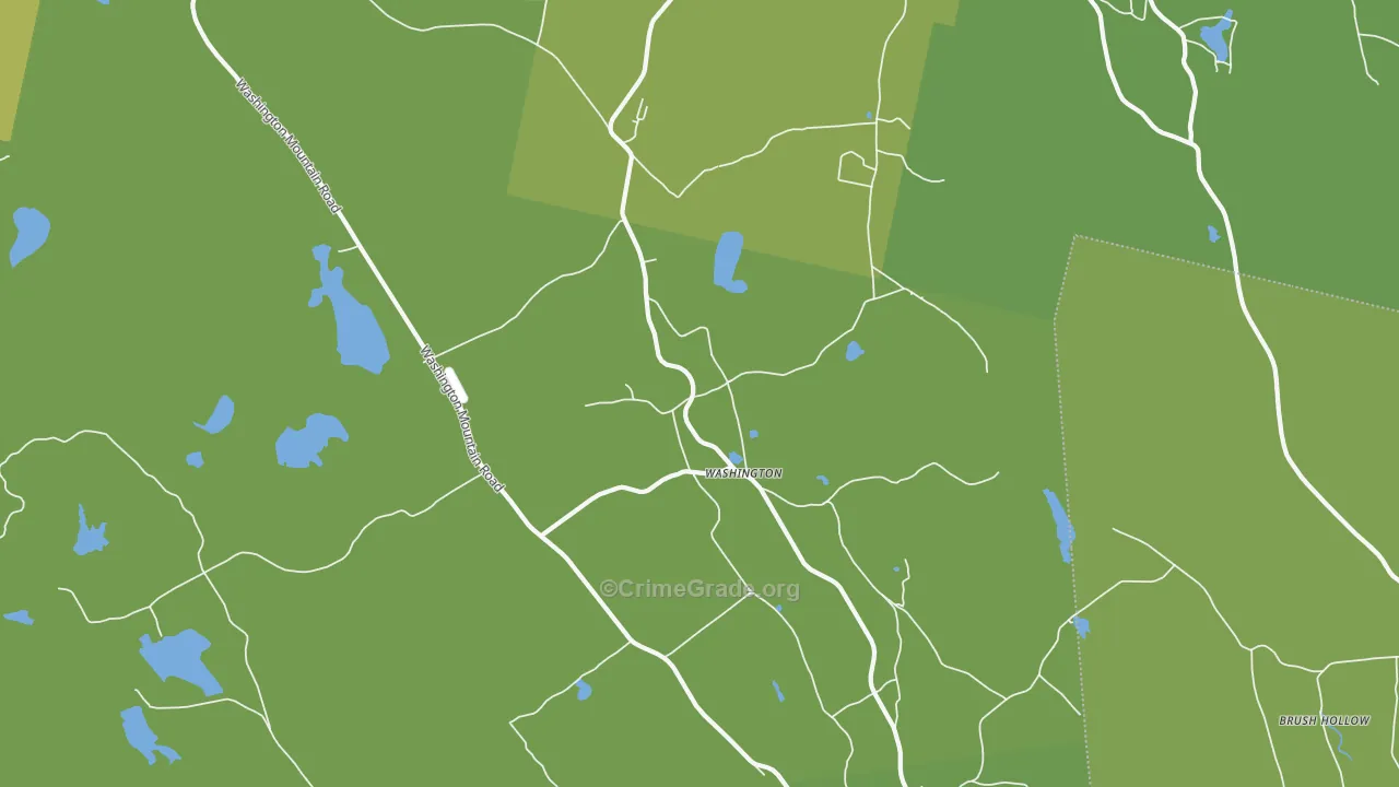 Washington, MA Map of Vehicle Theft Rates