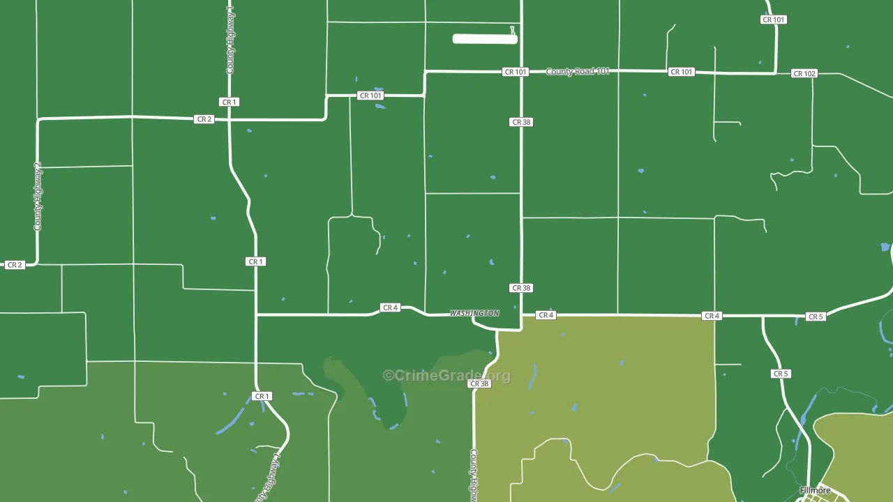 Washington, MN Map of Vehicle Theft Rates