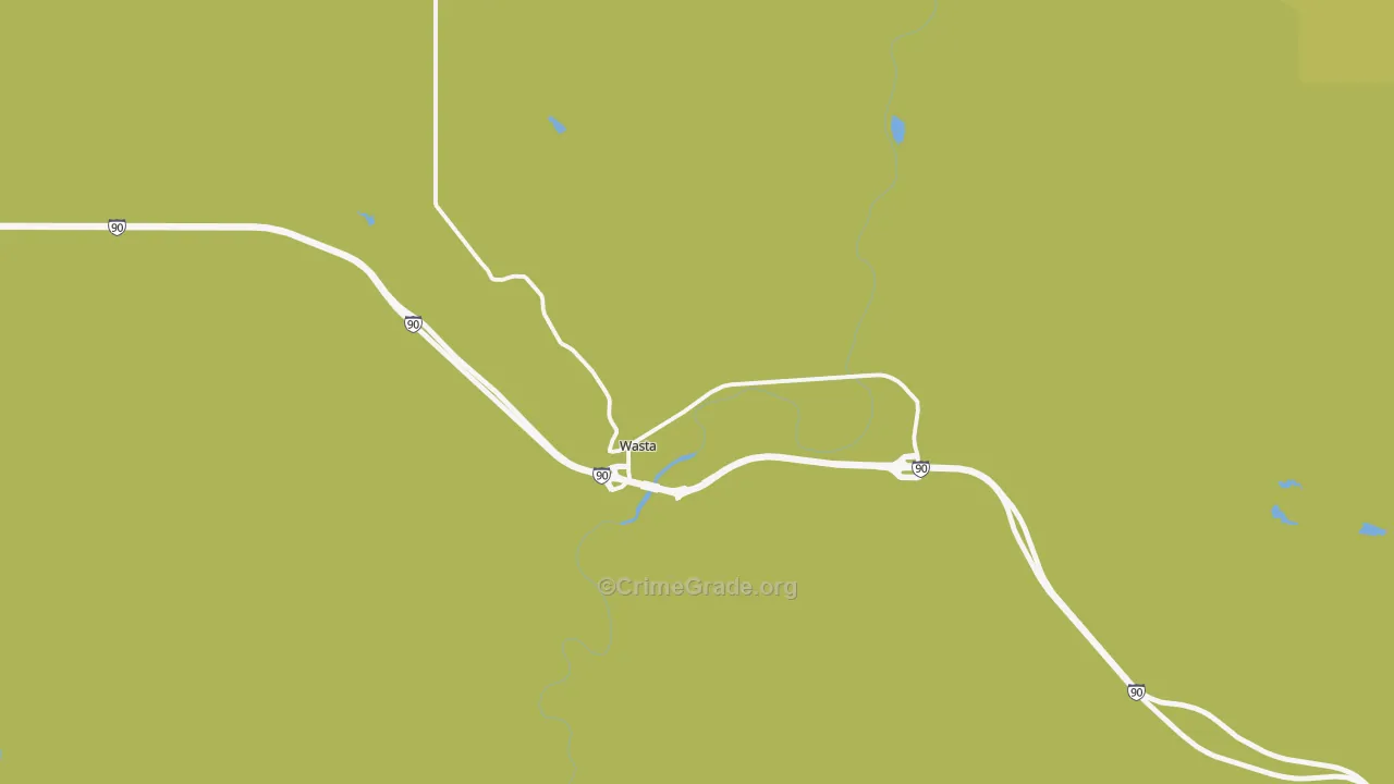 Wasta, SD Map of Vehicle Theft Rates