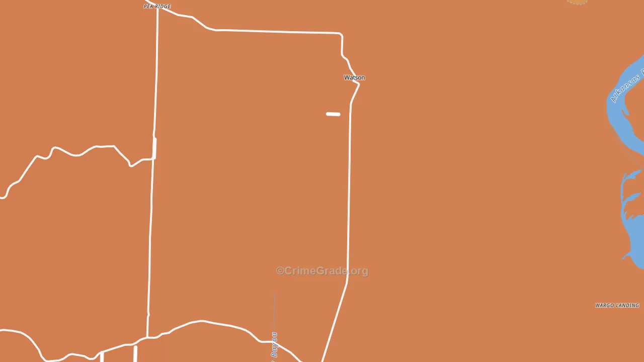 Watson, AR Map of Vehicle Theft Rates