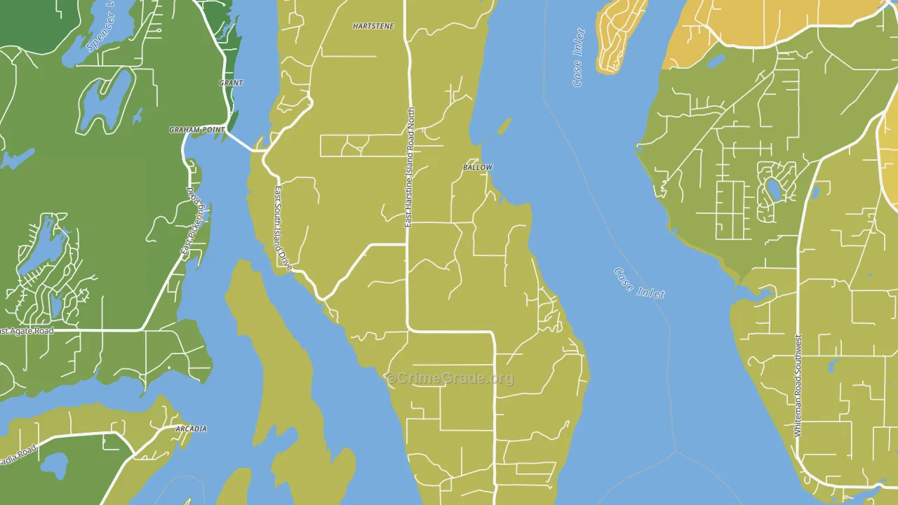Wauna, WA Map of Vehicle Theft Rates