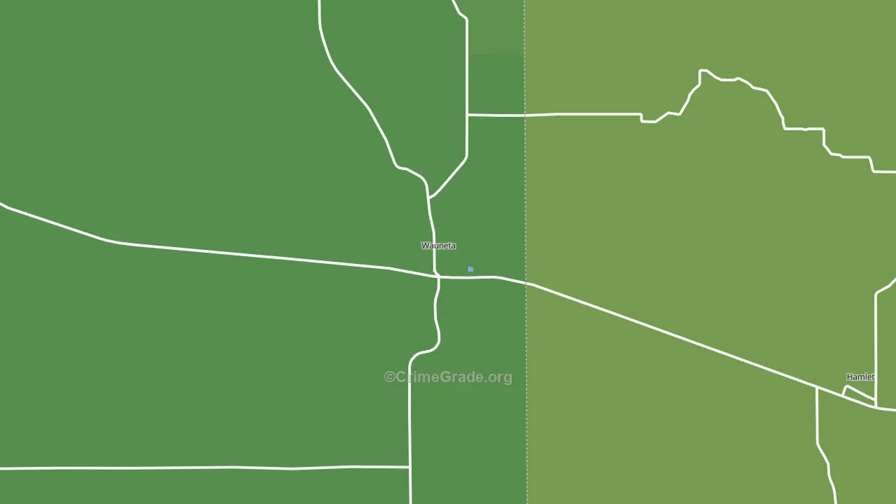 Wauneta, NE Map of Vehicle Theft Rates