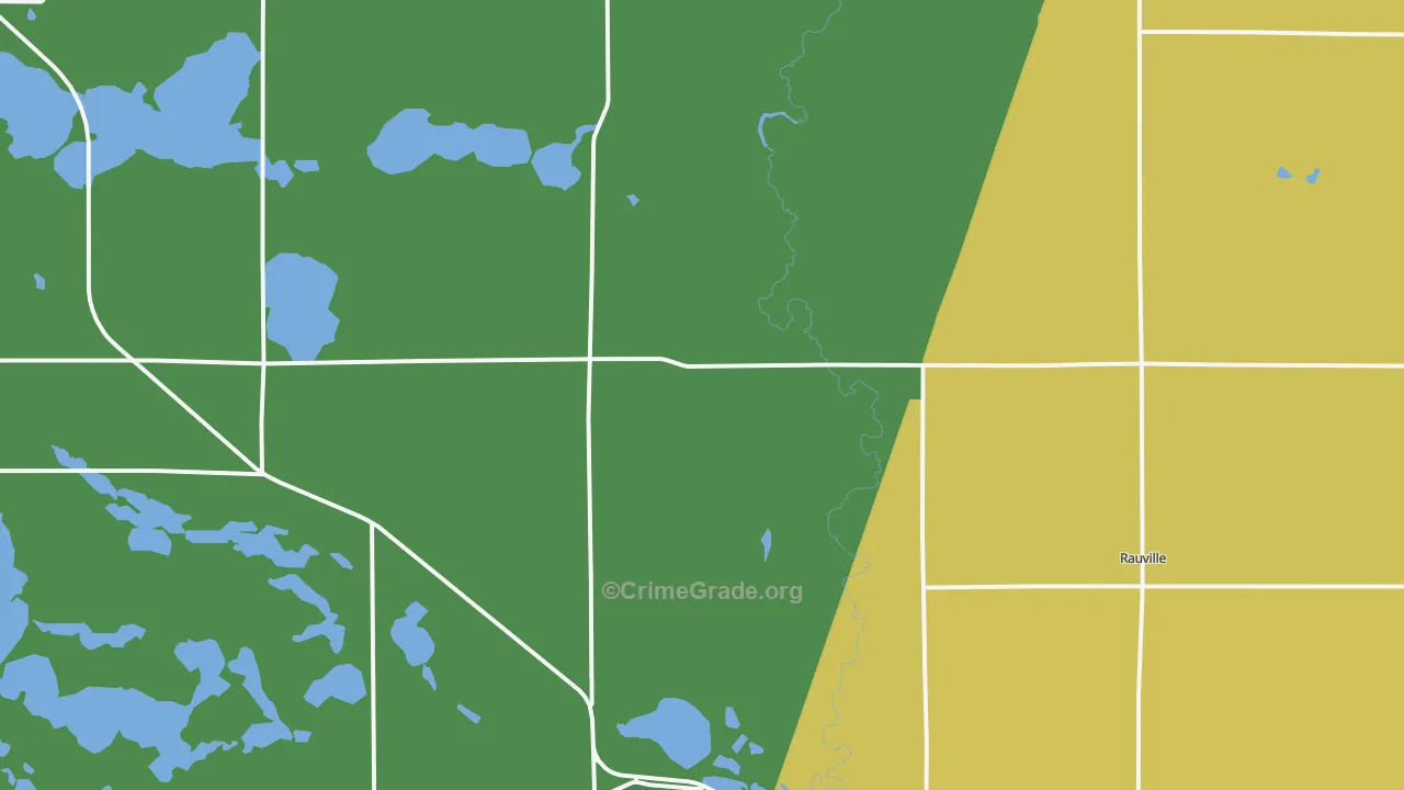 Waverly, SD Map of Vehicle Theft Rates