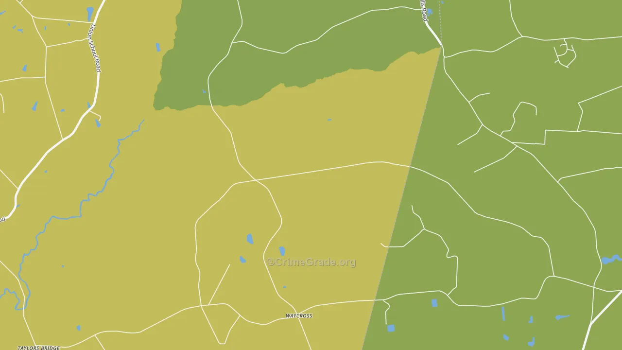 Waycross, NC Map of Vehicle Theft Rates