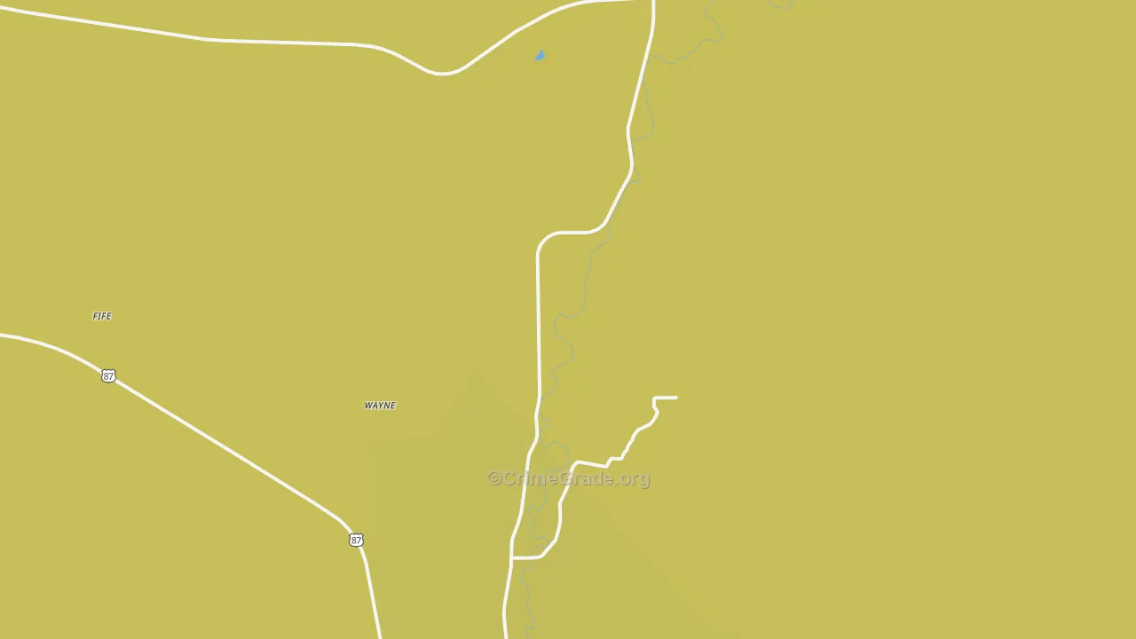 Wayne, MT Map of Vehicle Theft Rates