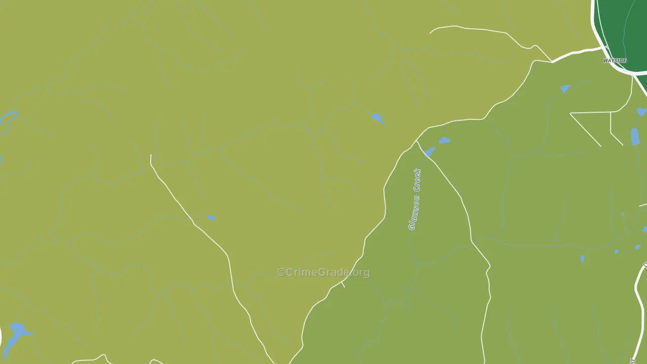 Wayside, GA Map of Vehicle Theft Rates