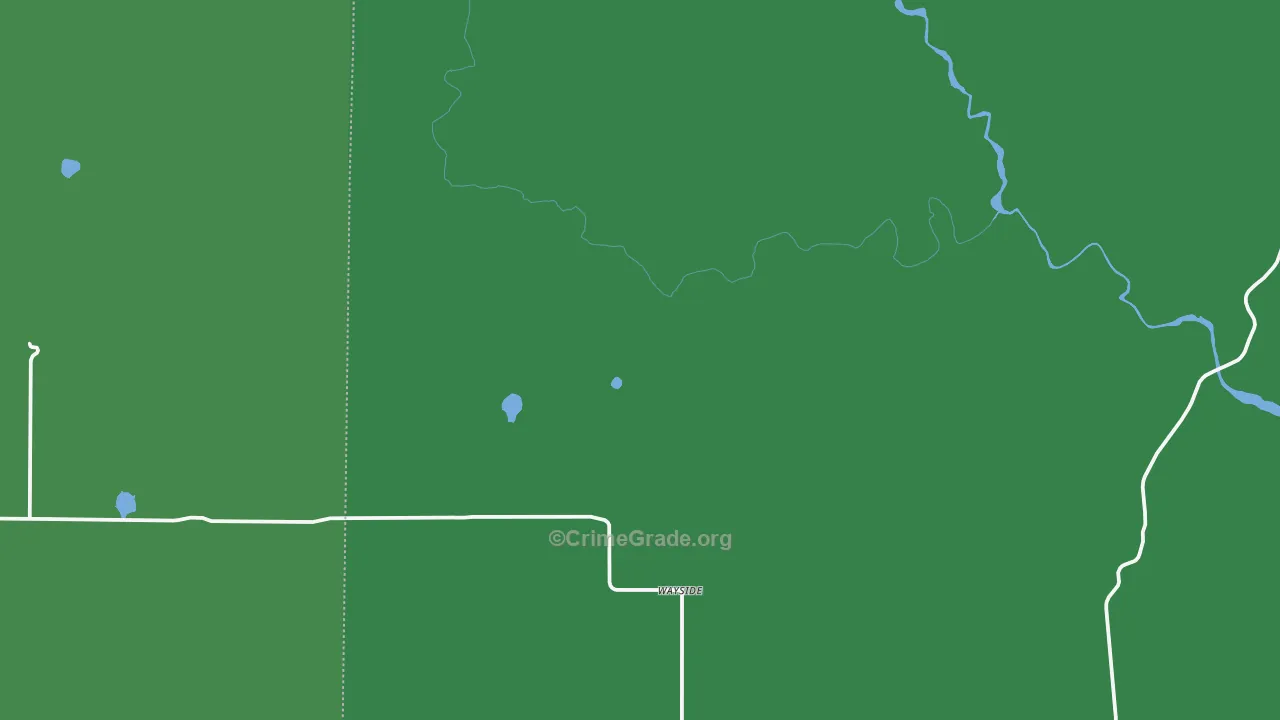 Wayside, TX Map of Vehicle Theft Rates