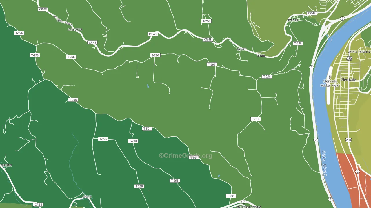 Webb, OH Map of Vehicle Theft Rates