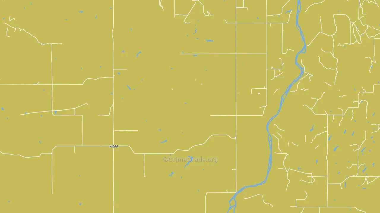 Webb, OK Map of Vehicle Theft Rates