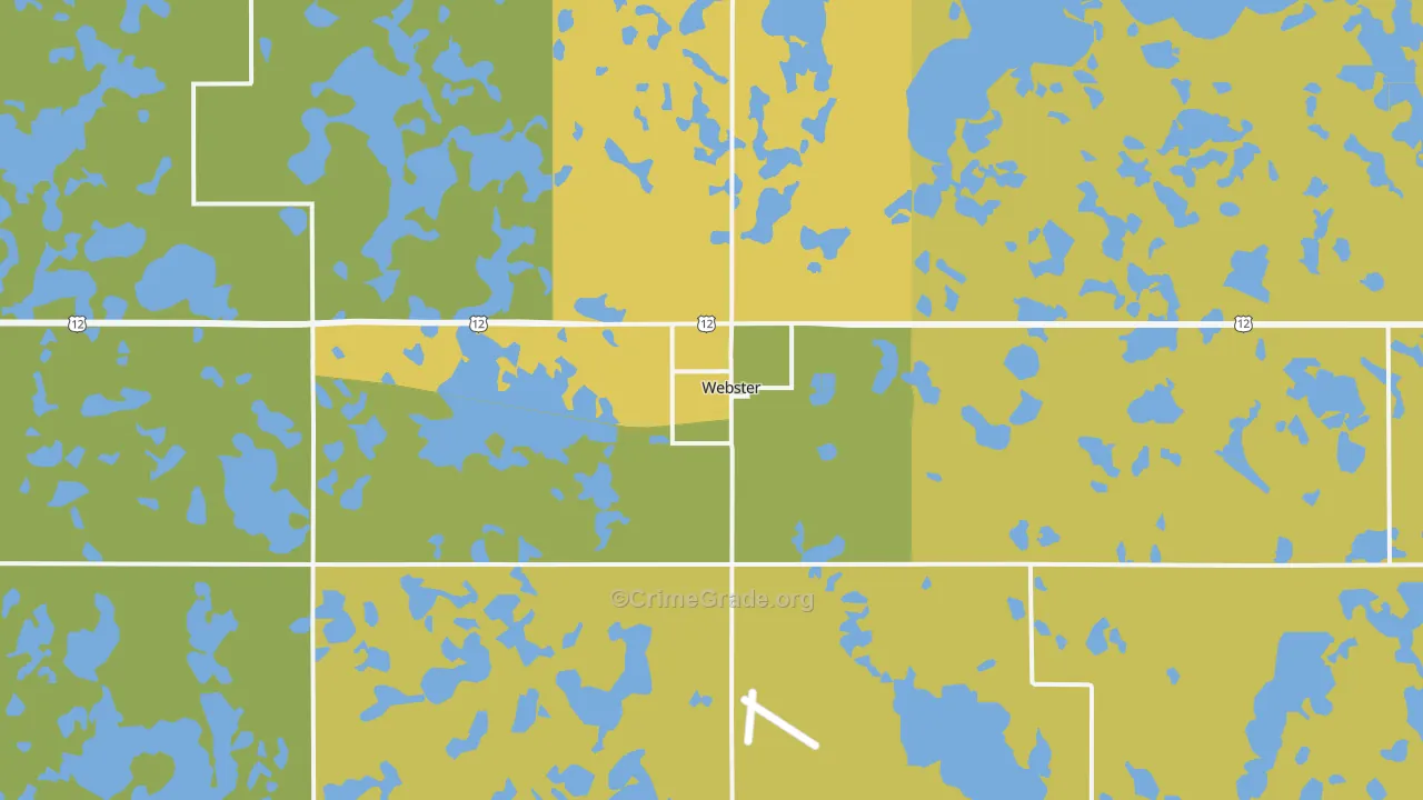 Webster, SD Map of Vehicle Theft Rates