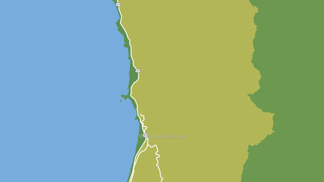 Wedderburn, OR Map of Vehicle Theft Rates