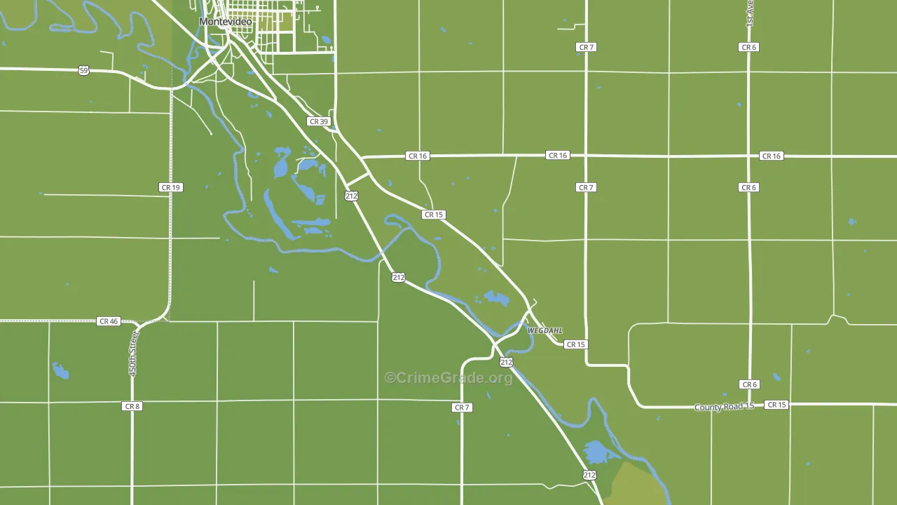 Wegdahl, MN Map of Vehicle Theft Rates