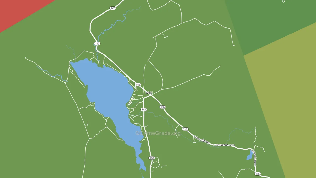 Weld, ME Map of Vehicle Theft Rates