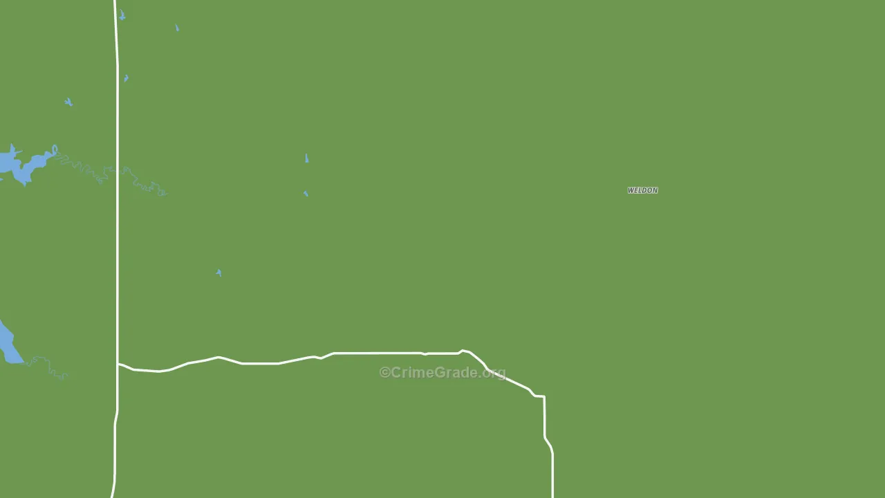 Weldon, MT Map of Vehicle Theft Rates