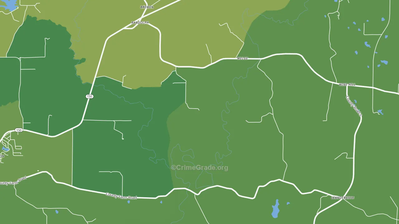 Welge, IL Map of Vehicle Theft Rates