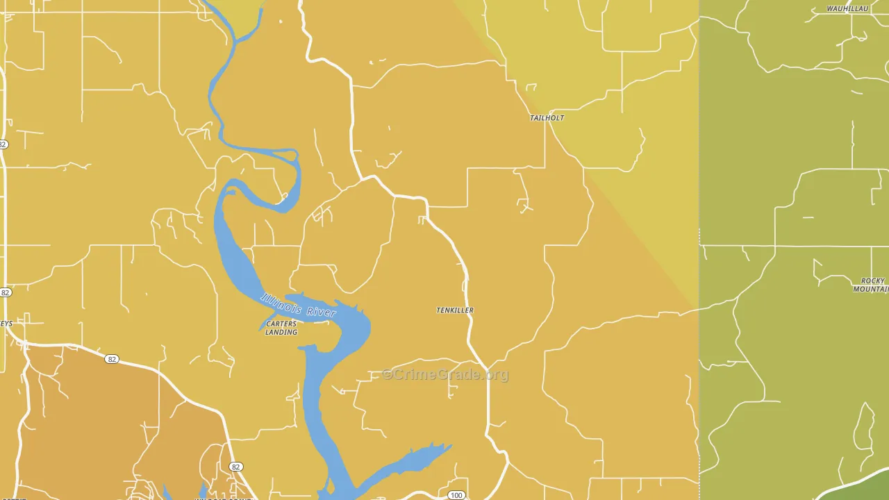 Welling, OK Map of Vehicle Theft Rates