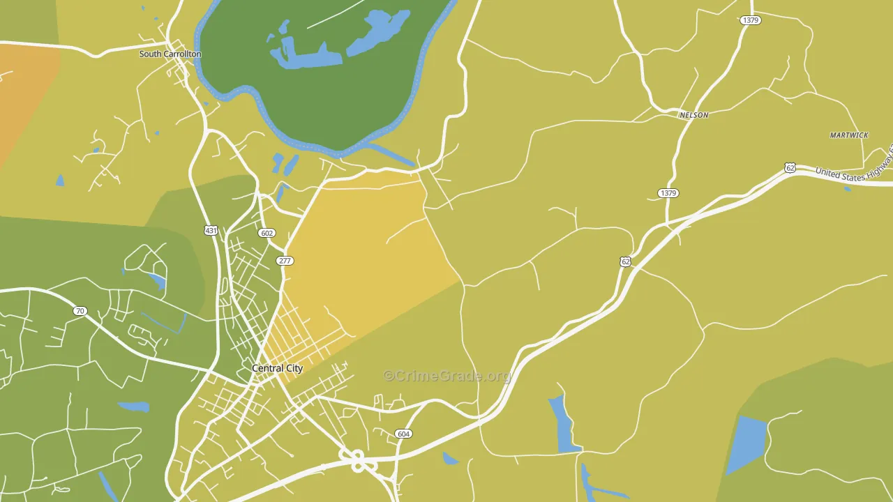 Wells, KY Map of Vehicle Theft Rates