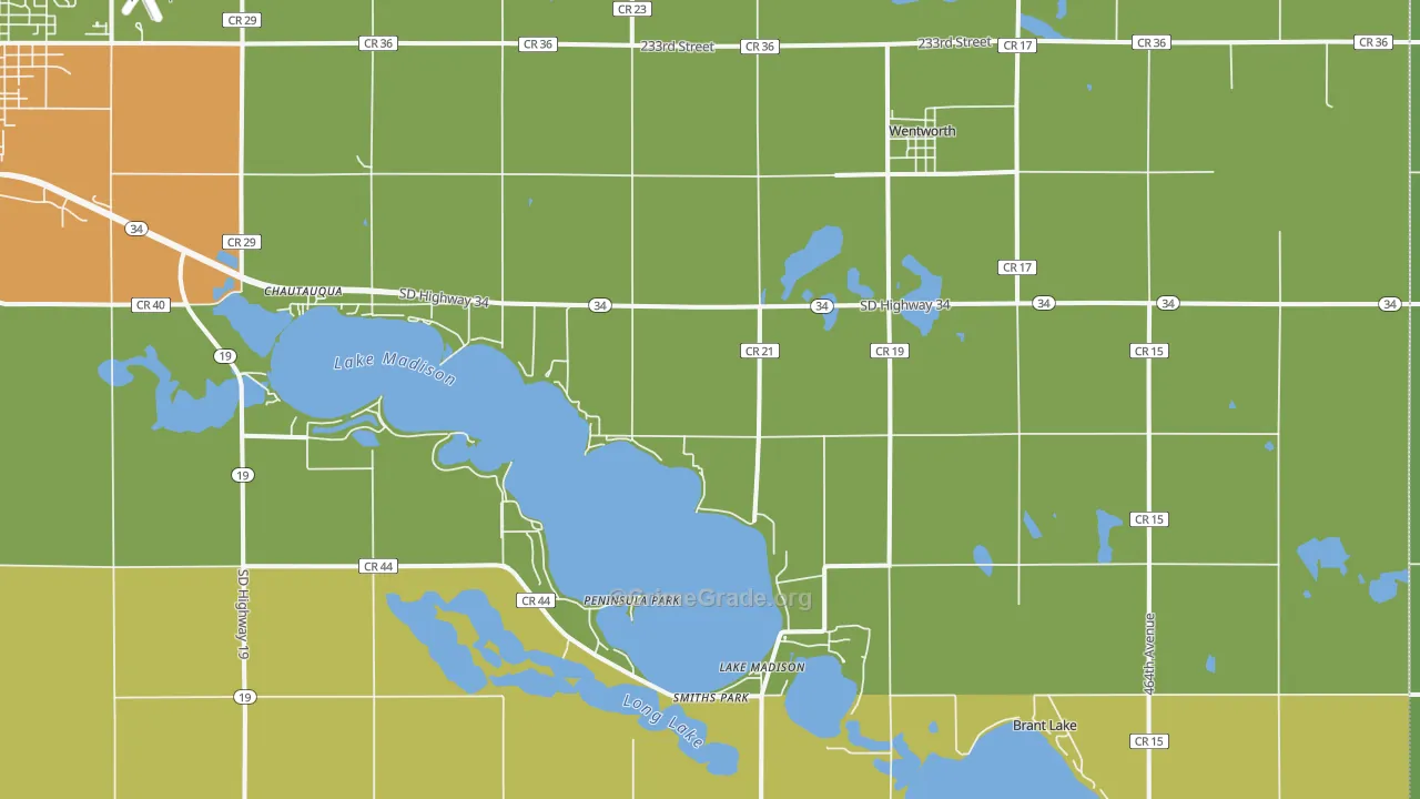 Wentworth, SD Map of Vehicle Theft Rates
